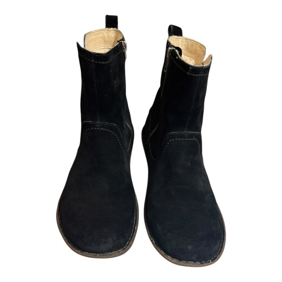 UGG Neevah Black Suede Leather Ankle Boots Fur Lined Boots Women’s Size 10 - Picture 12 of 14